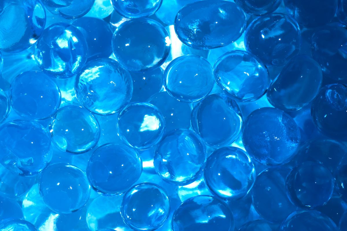 blue silicone pearls